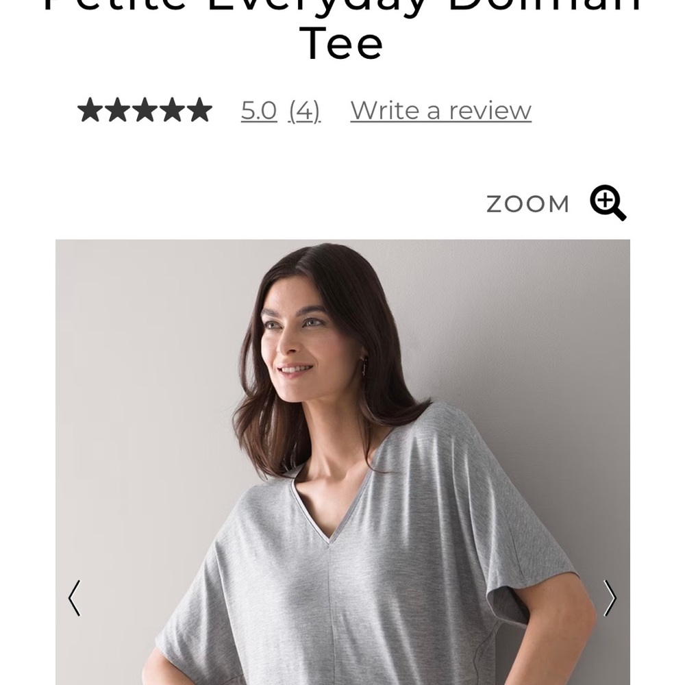 Petite Everyday Dolman Tee White House Black Market XSP